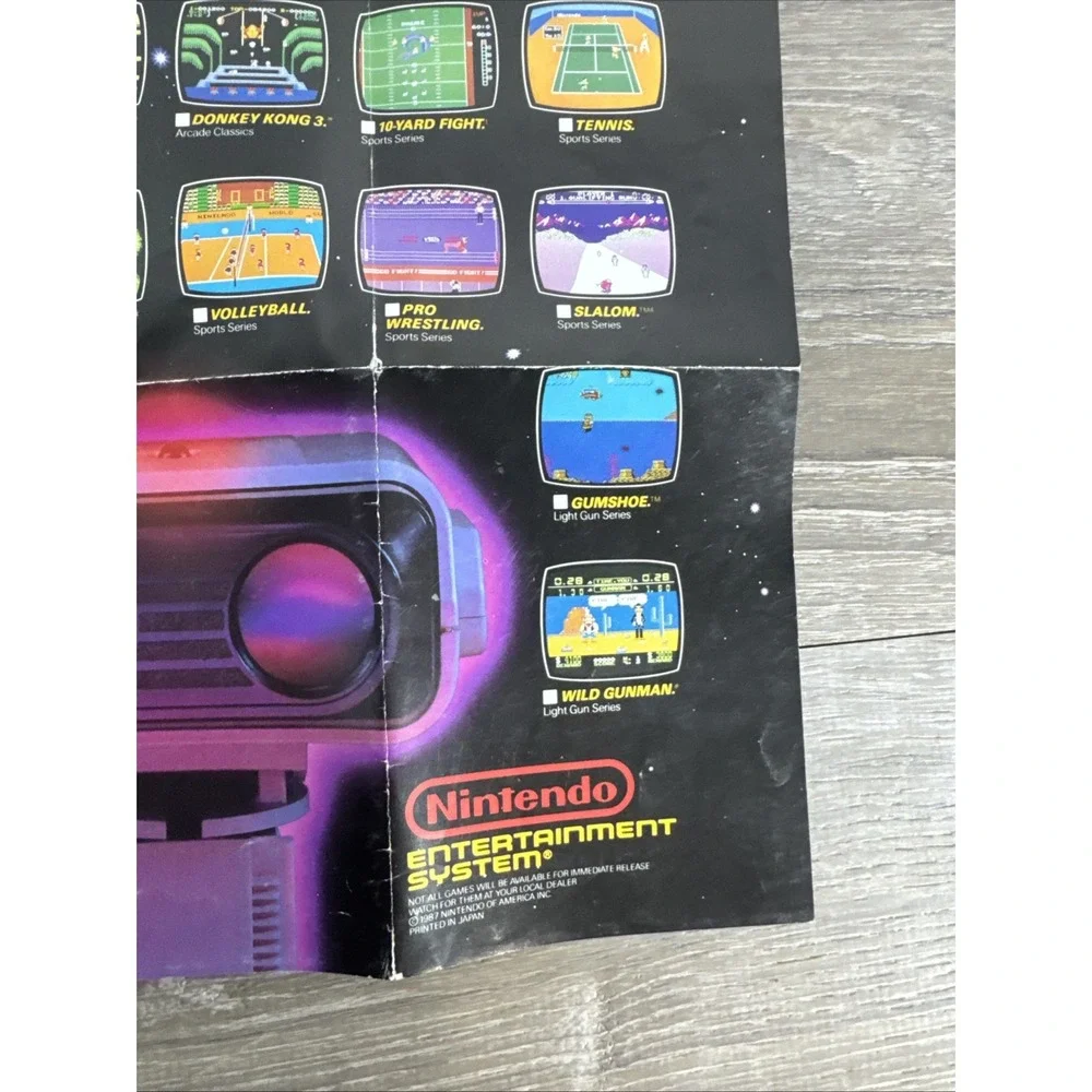 Nintendo NES black box poster insert 1987